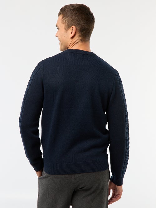 Maglione a trecce grosse tinta unita - Kiabi