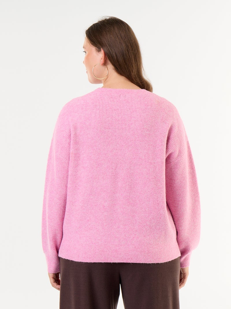 Maglione a trecce Rosa - Kiabi