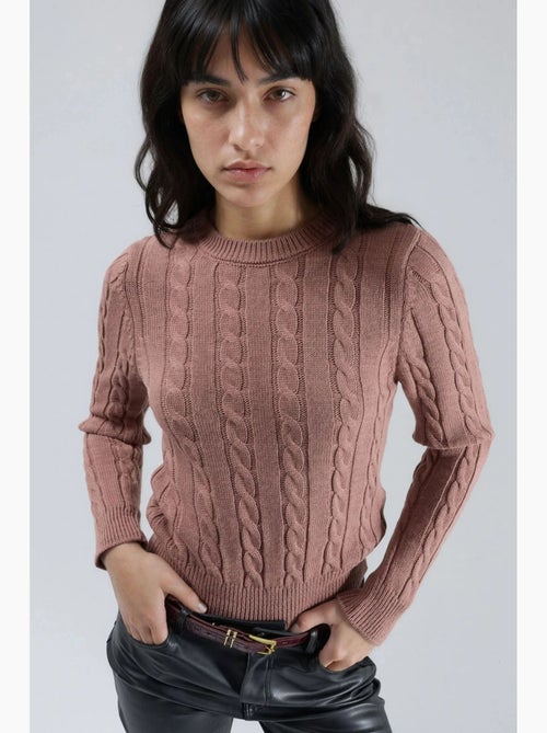 Maglione aderente a trecce my fashion - Kiabi