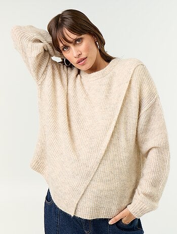 Maglione allattamento in misto lana