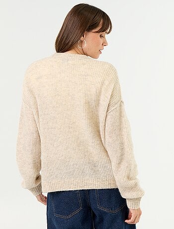 Maglione allattamento in misto lana