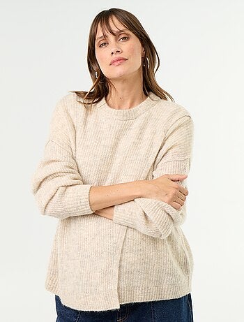 Maglione allattamento in misto lana