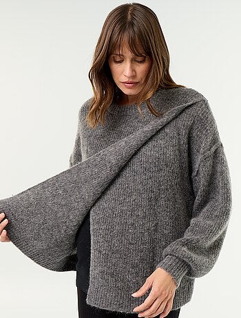 Maglione allattamento in misto lana