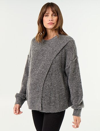 Maglione allattamento in misto lana