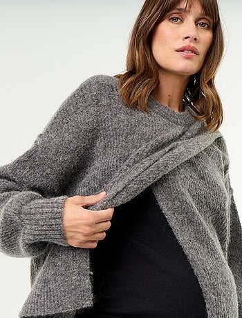 Maglione allattamento in misto lana