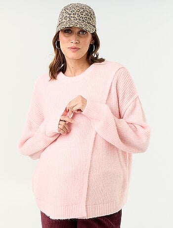 Maglione allattamento in misto lana