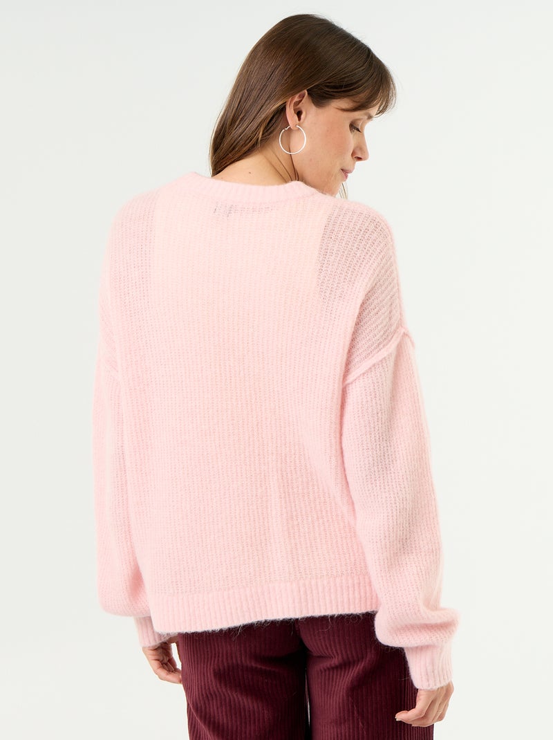 Maglione allattamento in misto lana Rosa - Kiabi