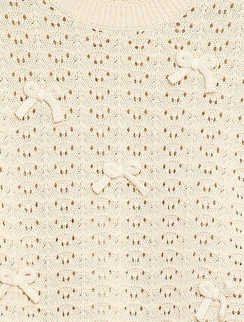 Maglia all'uncinetto a maniche corte