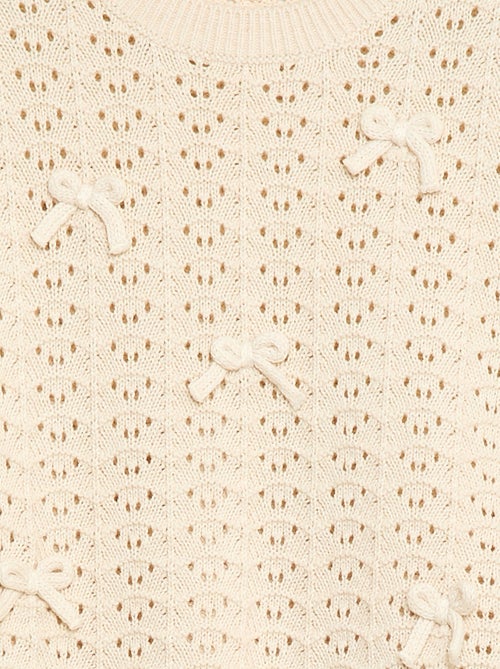 Maglione all'uncinetto a maniche corte - Kiabi