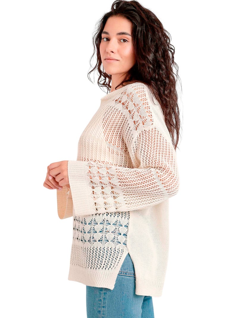Maglione all'uncinetto ADMAS per donna Beige - Kiabi