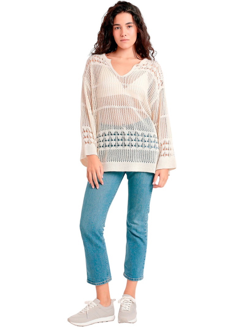 Maglione all'uncinetto ADMAS per donna Beige - Kiabi