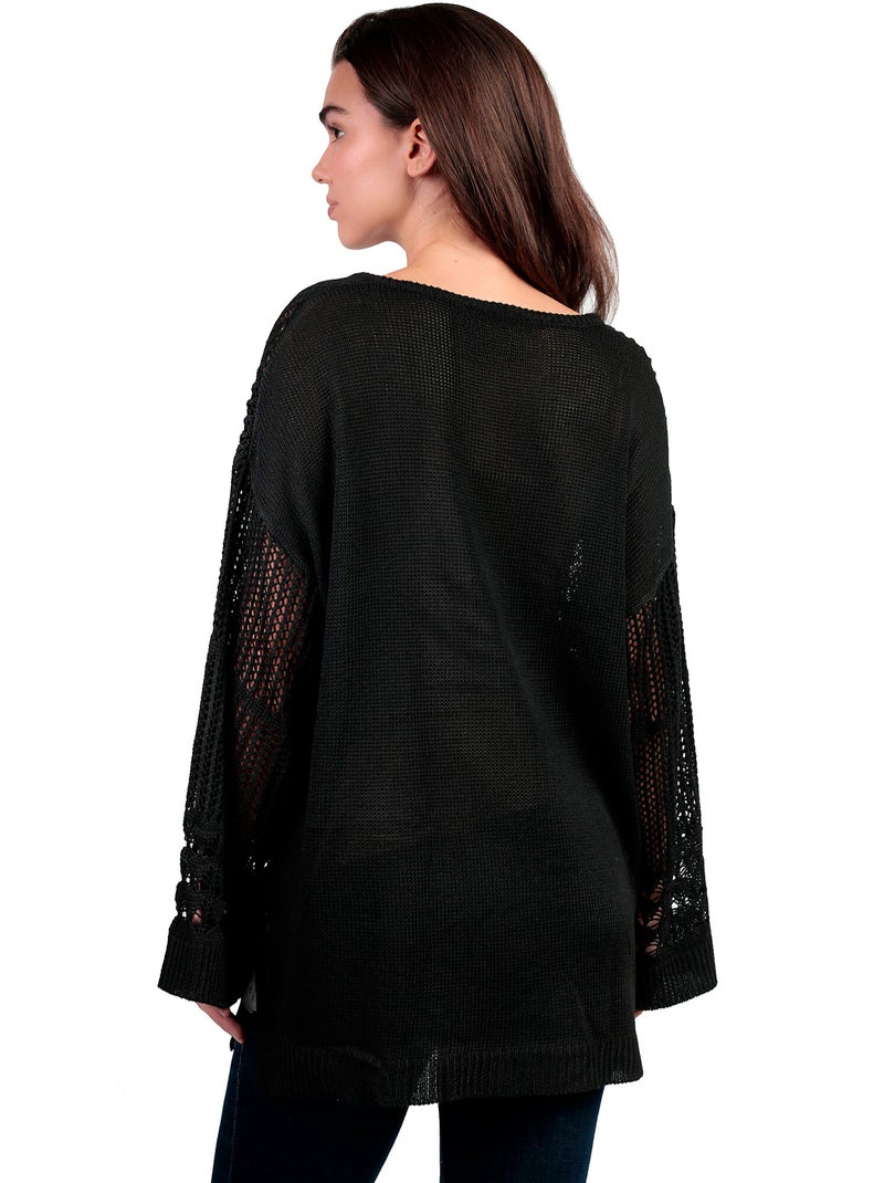 Maglione all'uncinetto ADMAS per donna Nero - Kiabi