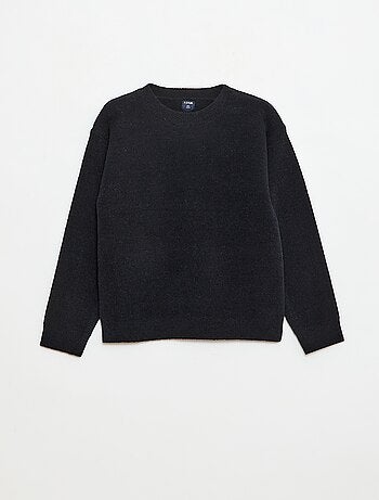 Maglione ampio girocollo tinta unita