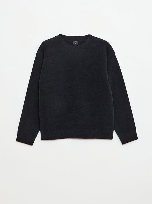 Maglione ampio a girocollo tinta unita - Kiabi