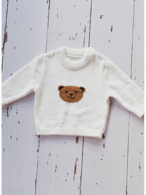 Maglione bambino piccolo in cotone - orsetto - Kiabi