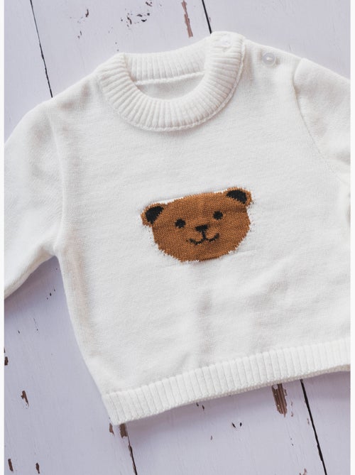 Maglione bambino piccolo in cotone - orsetto - Kiabi