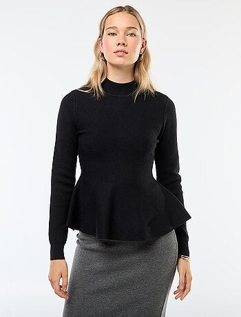 Maglione basic a collo alto