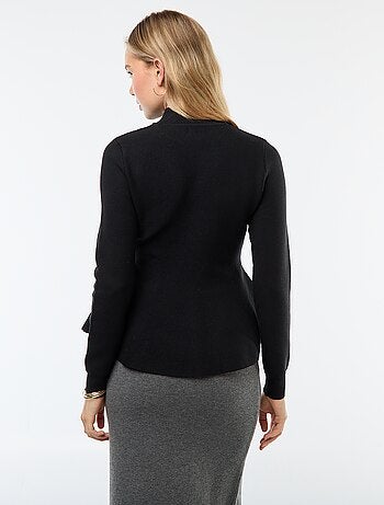 Maglione basic a collo alto