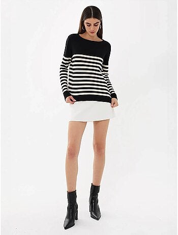 Maglione basic a righe