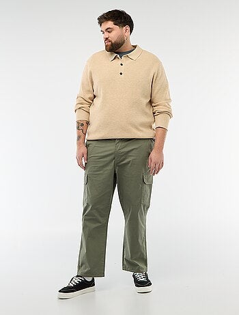 Maglione basic collo polo abbottonato