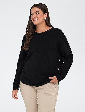 Maglione basic con bottoni