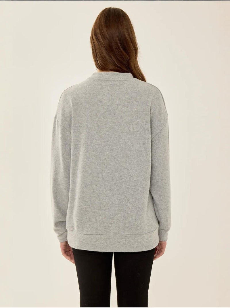 Maglione basic dalla vestibilità rilassata Grigio - Kiabi