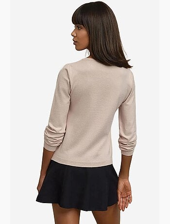Maglione basic girocollo in misto viscosa hiccup