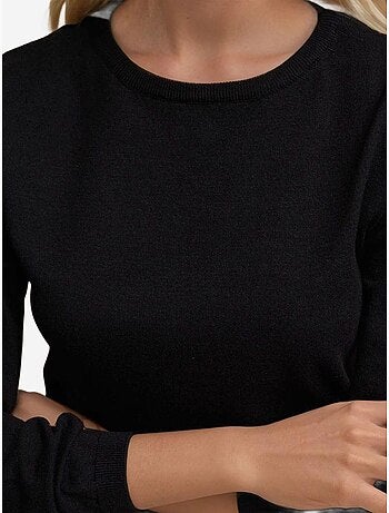 Maglione basic girocollo in misto viscosa hiccup