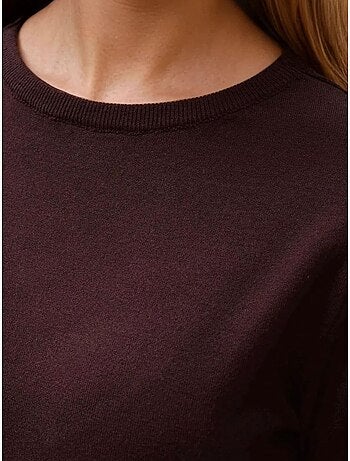 Maglione basic girocollo in misto viscosa hiccup