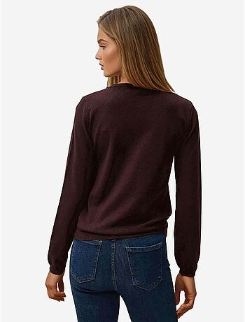 Maglione basic girocollo in misto viscosa hiccup