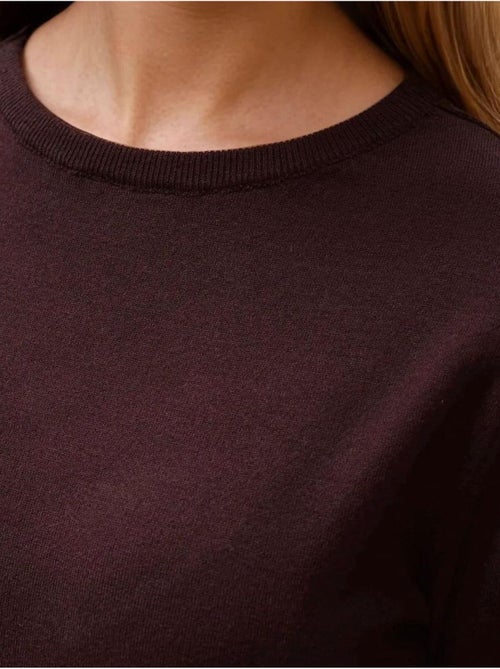 Maglione basic girocollo in misto viscosa hiccup - Kiabi Maglione basic girocollo in misto viscosa hiccup - Kiabi
