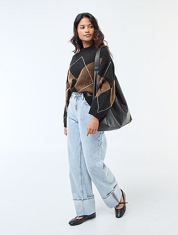 Maglione basic in maglia a punto grosso