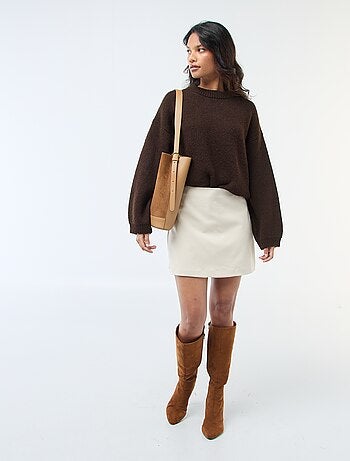 Maglione basic in maglia a punto grosso