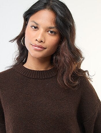 Maglione basic in maglia a punto grosso