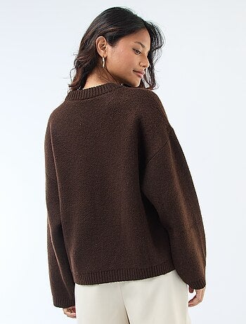 Maglione basic in maglia a punto grosso