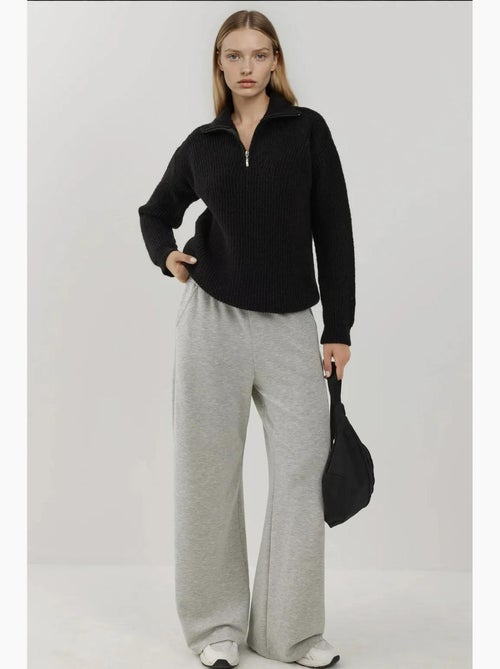 Maglione basic in maglia con collo a cerniera hiccup - Kiabi Maglione basic in maglia con collo a cerniera hiccup - Kiabi