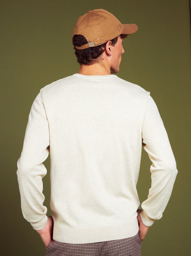 Maglione basic in maglia tinta unita BEIGE - Kiabi