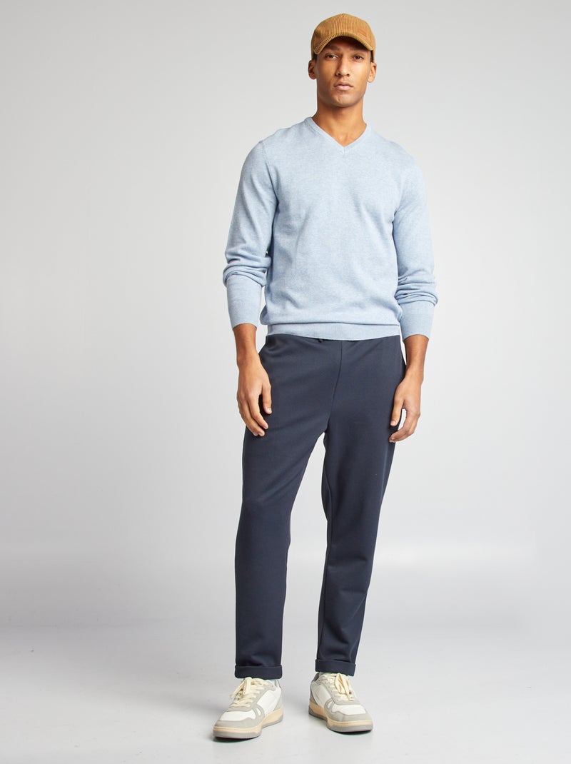 Maglione basic in maglia tinta unita BLU - Kiabi