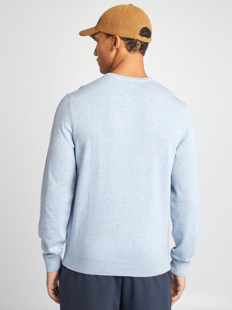 Maglione basic in maglia tinta unita BLU - Kiabi