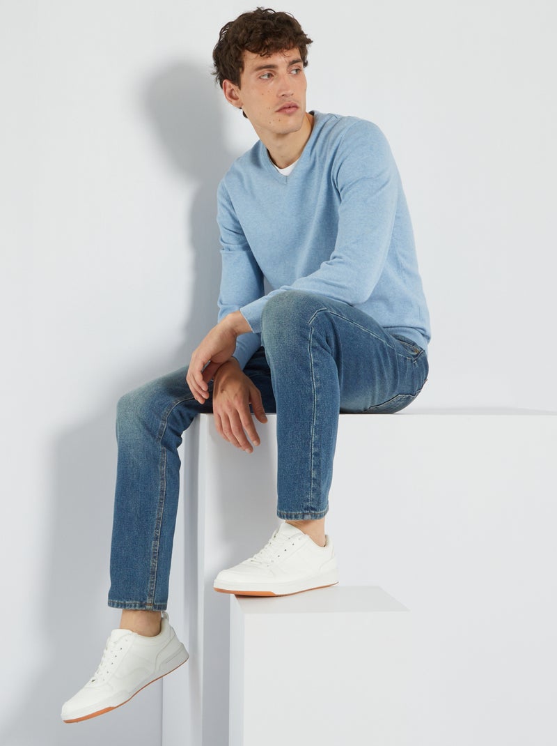 Maglione basic in maglia tinta unita BLU - Kiabi