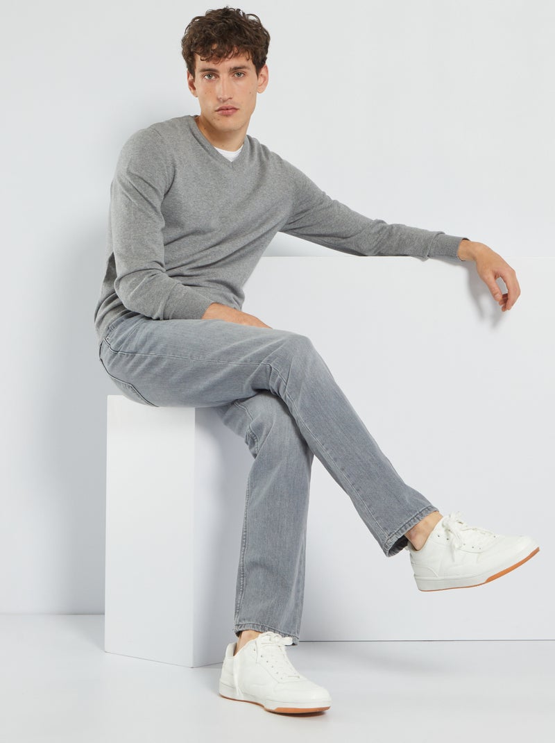 Maglione basic in maglia tinta unita GRIGIO - Kiabi