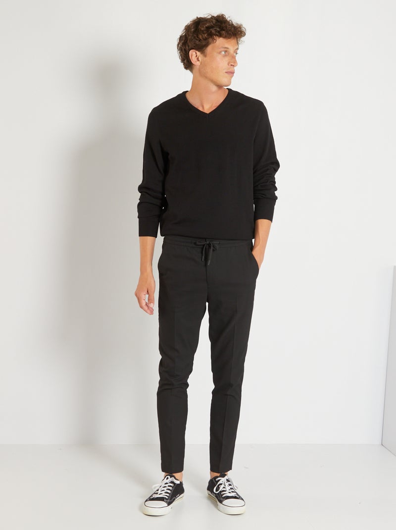 Maglione basic in maglia tinta unita Nero - Kiabi