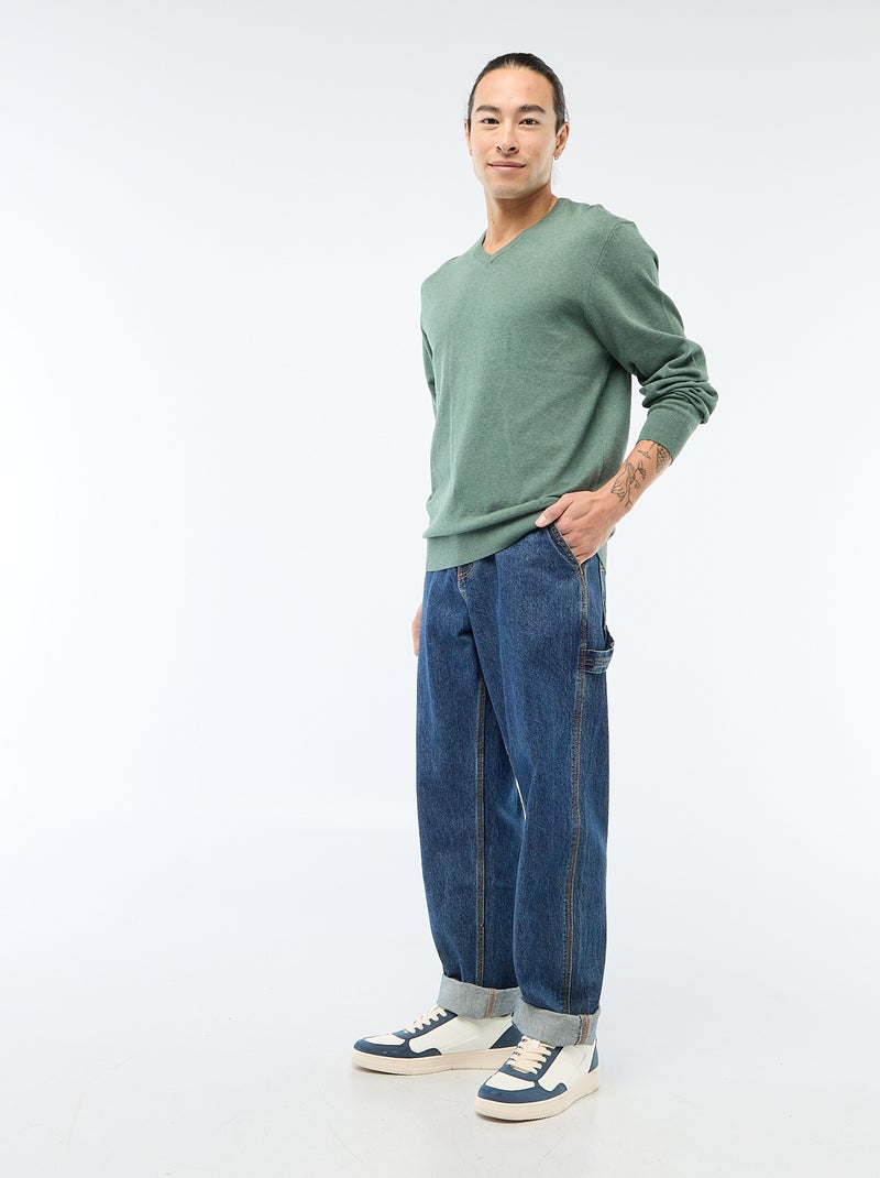 Maglione basic in maglia tinta unita Verde - Kiabi