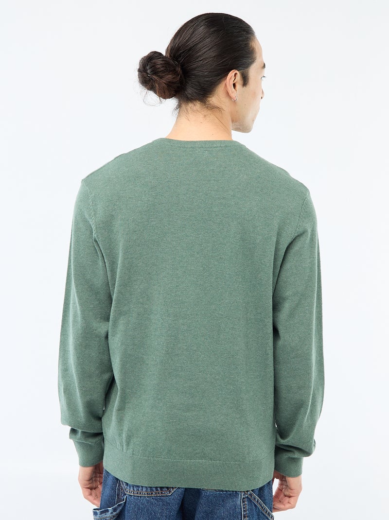 Maglione basic in maglia tinta unita Verde - Kiabi