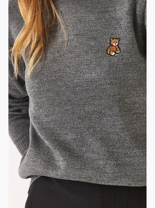 Maglione basic ricamato teddy lucci - Kiabi