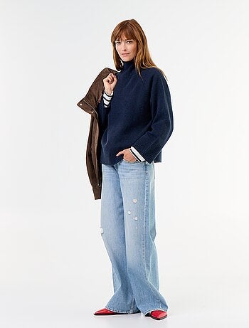 Maglione caldo a collo alto