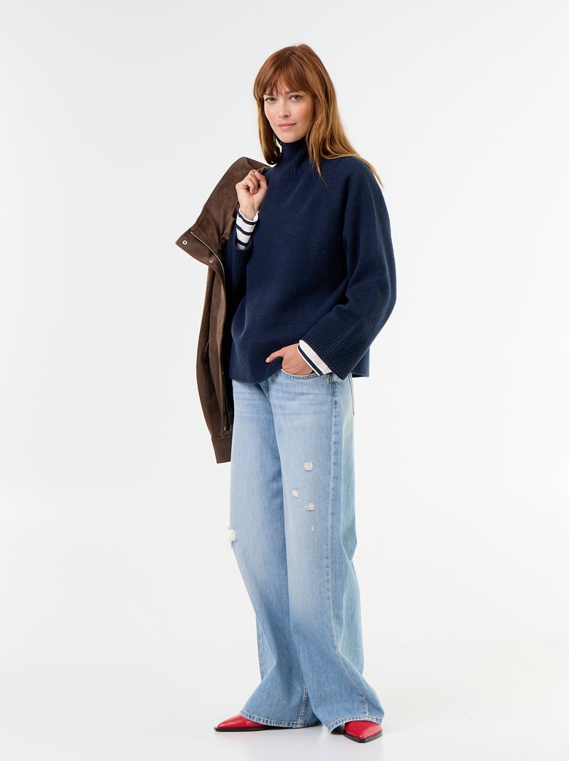 Maglione caldo a collo alto Blu - Kiabi