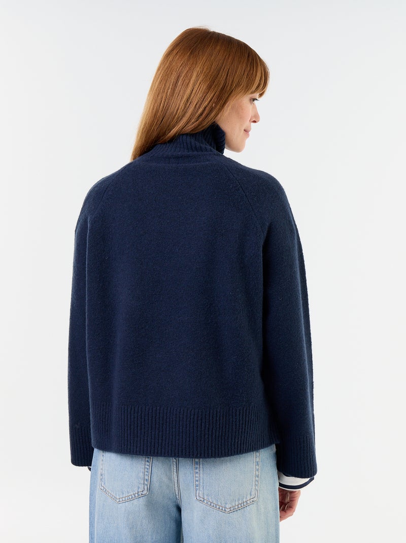 Maglione caldo a collo alto Blu - Kiabi