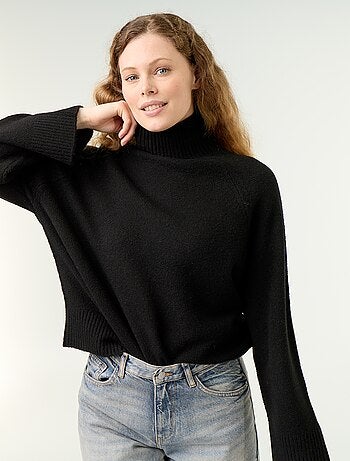 Maglione caldo a collo alto