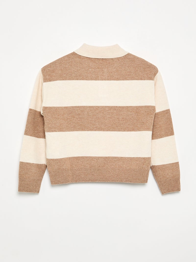Maglione caldo a collo polo Beige - Kiabi